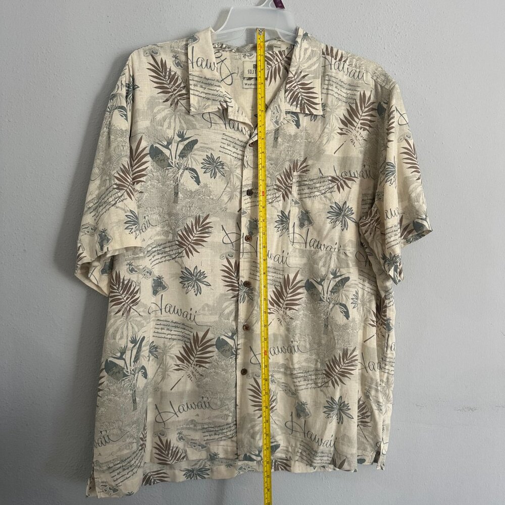 Vintage SOLITUDE 100% Silk Hawaiian Shirt • Men’s XXL • Washable Silk - Picture 5 of 9